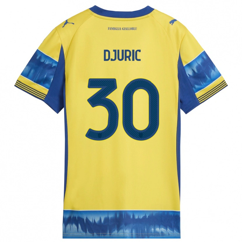 Danxen Kinder Milan Djuric #30 Gelb Blau Auswärtstrikot Trikot 2025/26 T-Shirt Österreich