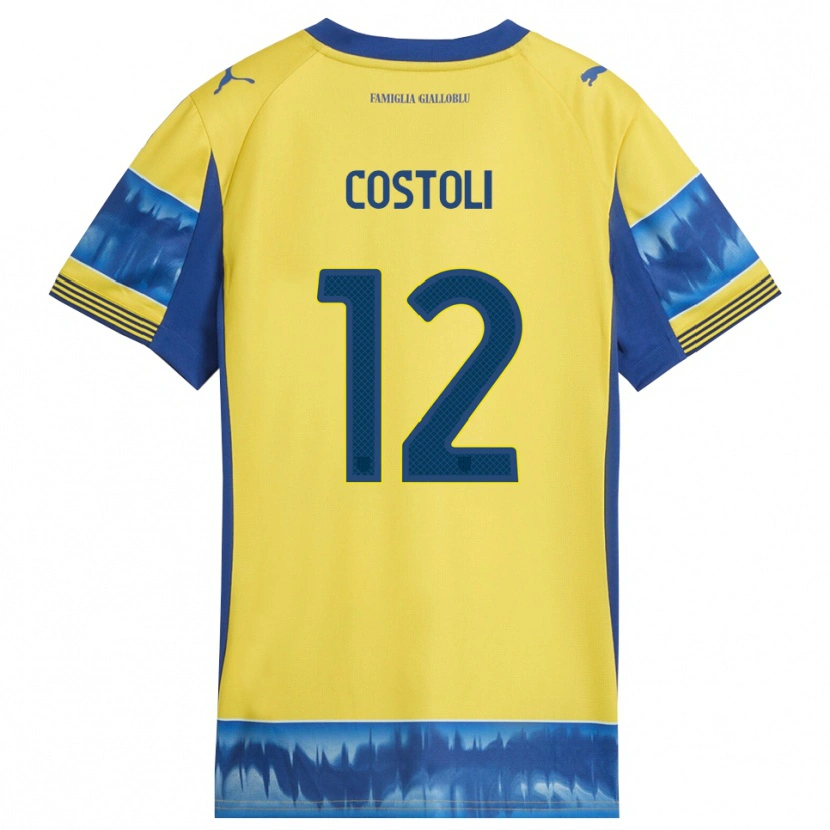 Danxen Kinder Luca Costoli #12 Gelb Blau Auswärtstrikot Trikot 2025/26 T-Shirt Österreich