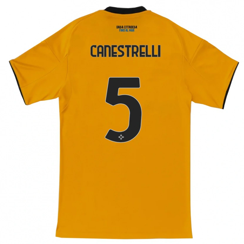 Danxen Kinder Simone Canestrelli #5 Orange Blau Auswärtstrikot Trikot 2025/26 T-Shirt Österreich