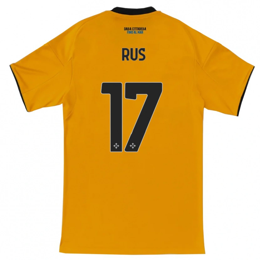 Danxen Kinder Adrian Rus #17 Orange Blau Auswärtstrikot Trikot 2025/26 T-Shirt Österreich
