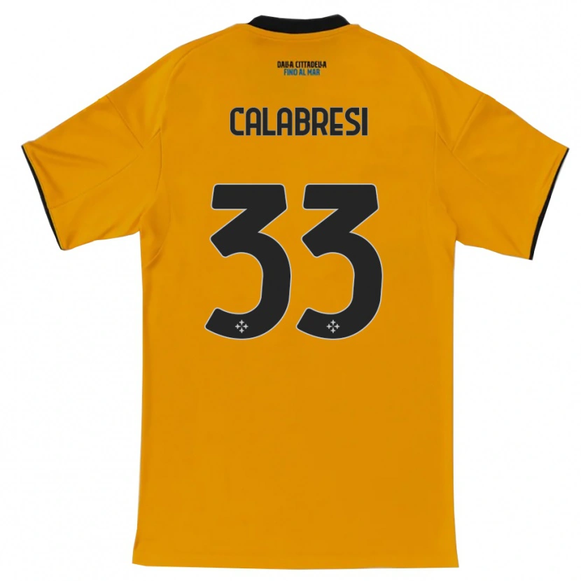 Danxen Kinder Arturo Calabresi #33 Orange Blau Auswärtstrikot Trikot 2025/26 T-Shirt Österreich
