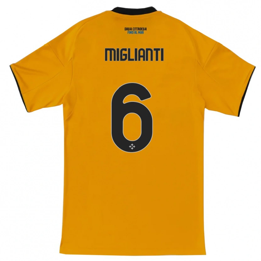 Danxen Kinder Niccolò Miglianti #6 Orange Blau Auswärtstrikot Trikot 2025/26 T-Shirt Österreich