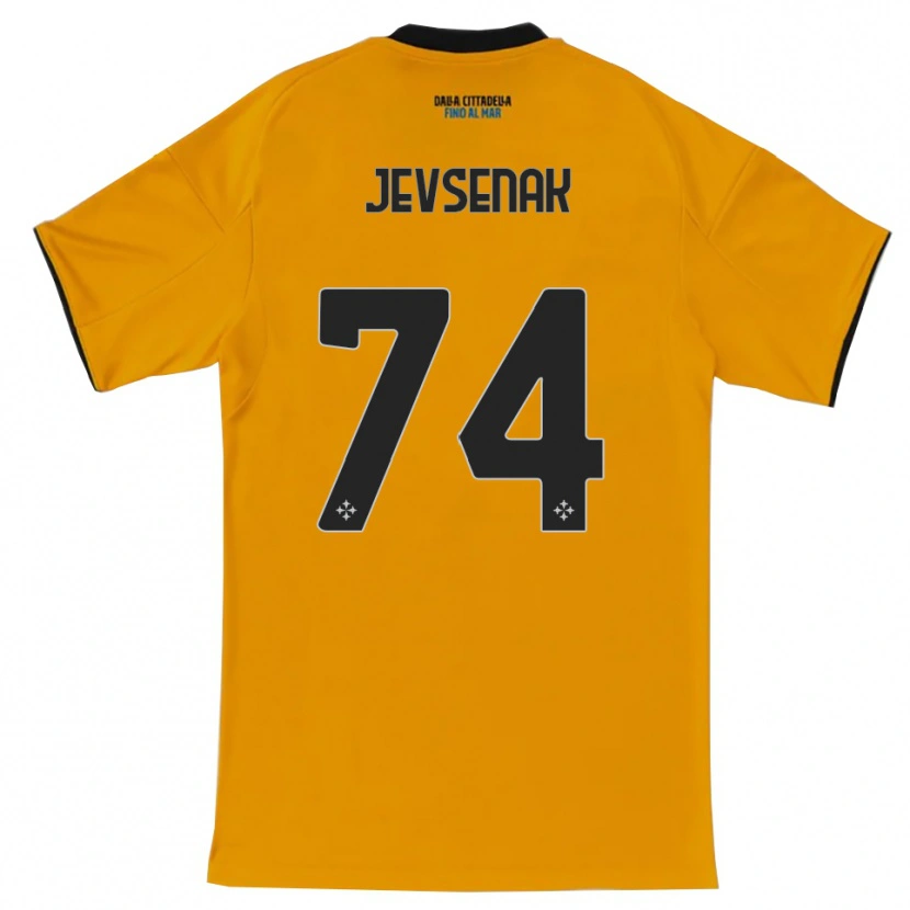 Danxen Kinder Žan Jevšenak #74 Orange Blau Auswärtstrikot Trikot 2025/26 T-Shirt Österreich