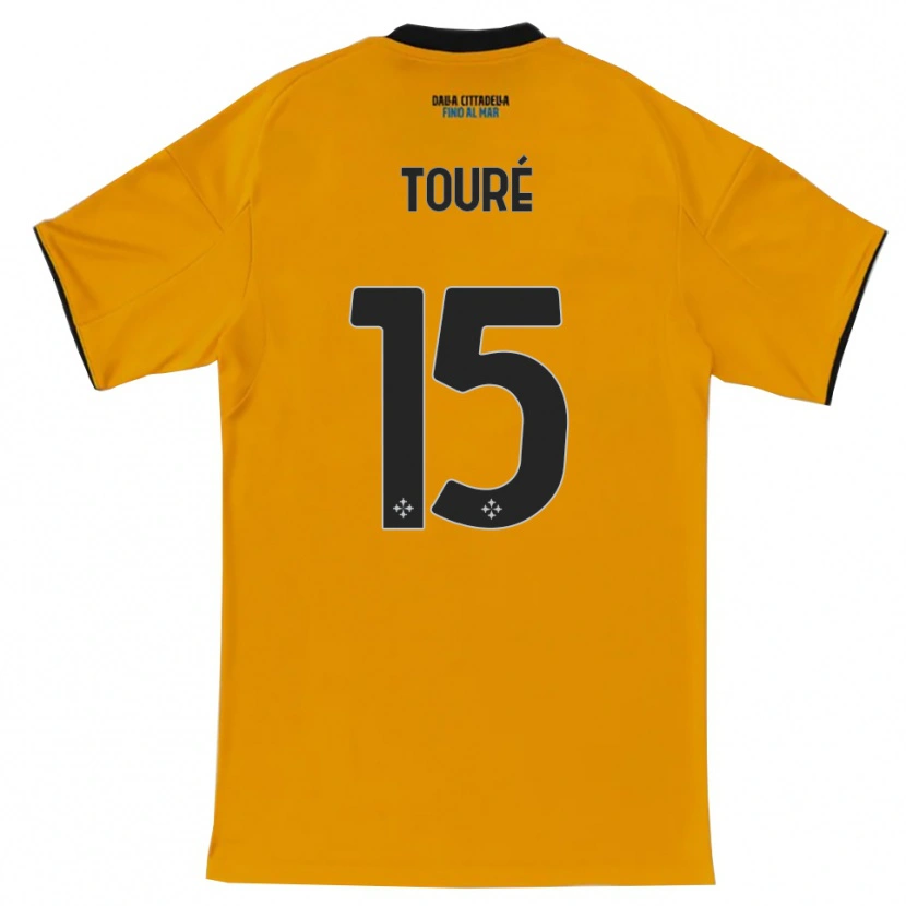 Danxen Kinder Idrissa Touré #15 Orange Blau Auswärtstrikot Trikot 2025/26 T-Shirt Österreich