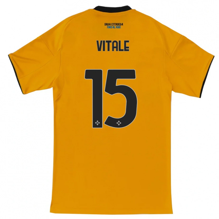 Danxen Kinder Riccardo Vitale #15 Orange Blau Auswärtstrikot Trikot 2025/26 T-Shirt Österreich