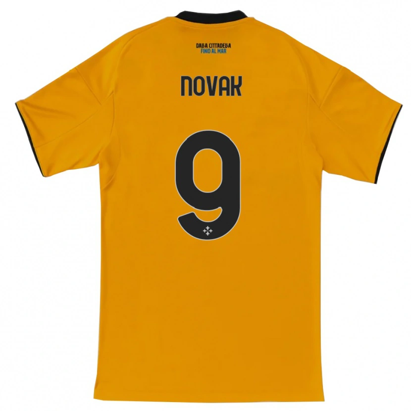 Danxen Kinder Maros Novak #9 Orange Blau Auswärtstrikot Trikot 2025/26 T-Shirt Österreich