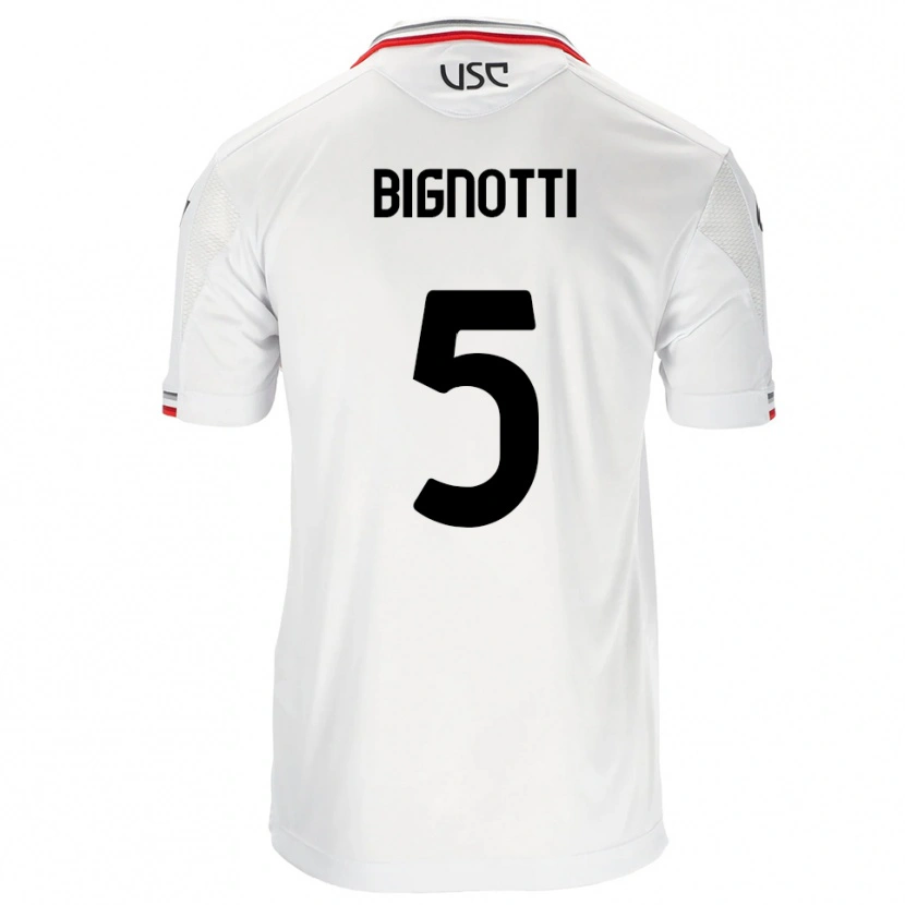 Danxen Kinder Francesco Bignotti #5 Weiß Rot Auswärtstrikot Trikot 2025/26 T-Shirt Österreich