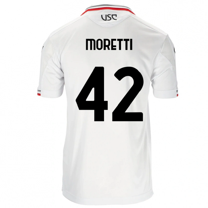 Danxen Kinder Lorenzo Moretti #42 Weiß Rot Auswärtstrikot Trikot 2025/26 T-Shirt Österreich