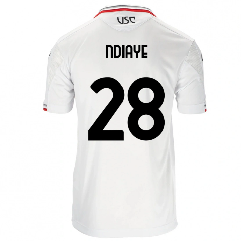 Danxen Kinder Maissa Ndiaye #28 Weiß Rot Auswärtstrikot Trikot 2025/26 T-Shirt Österreich