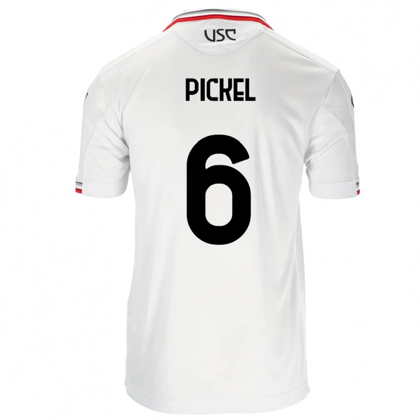 Danxen Kinder Charles Pickel #6 Weiß Rot Auswärtstrikot Trikot 2025/26 T-Shirt Österreich