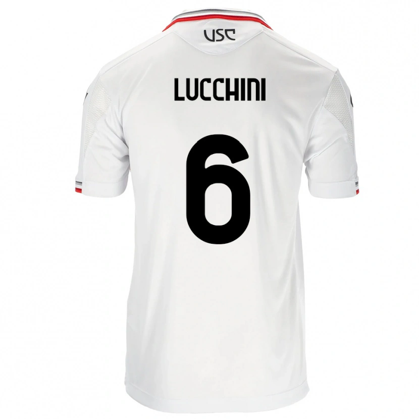 Danxen Kinder Matteo Lucchini #6 Weiß Rot Auswärtstrikot Trikot 2025/26 T-Shirt Österreich