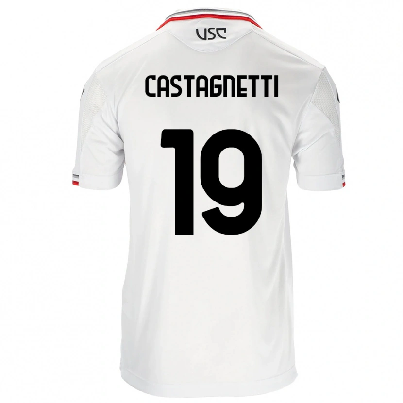 Danxen Kinder Michele Castagnetti #19 Weiß Rot Auswärtstrikot Trikot 2025/26 T-Shirt Österreich