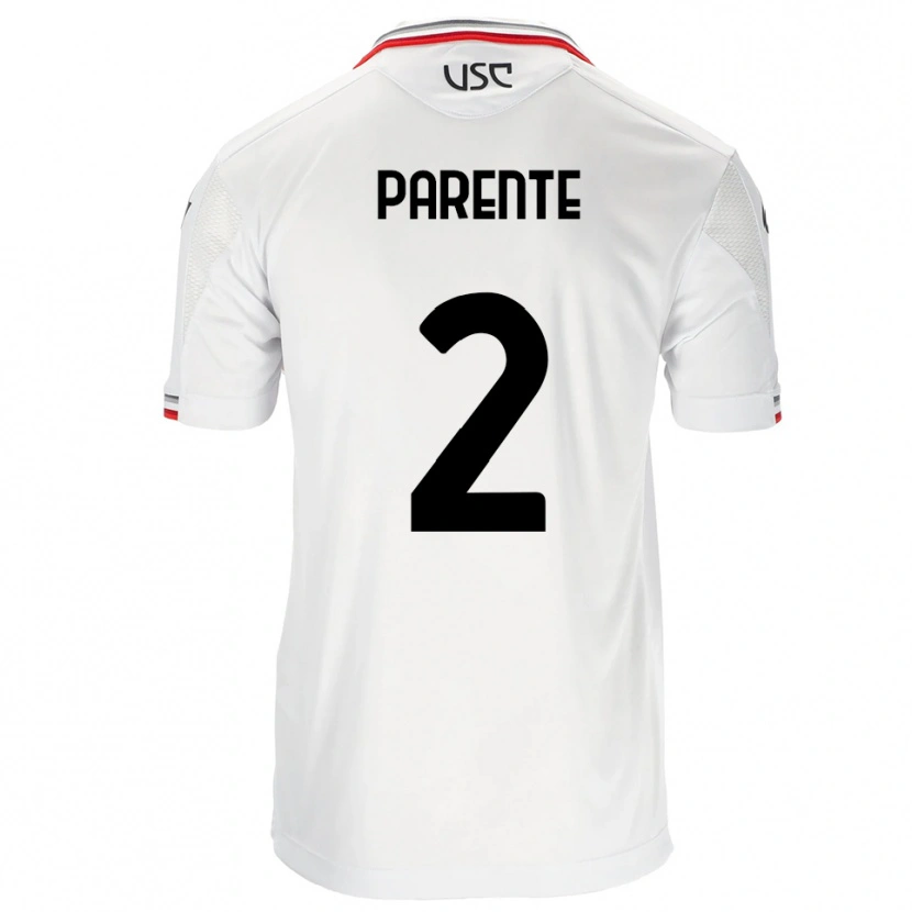 Danxen Kinder Mattia Parente #2 Weiß Rot Auswärtstrikot Trikot 2025/26 T-Shirt Österreich