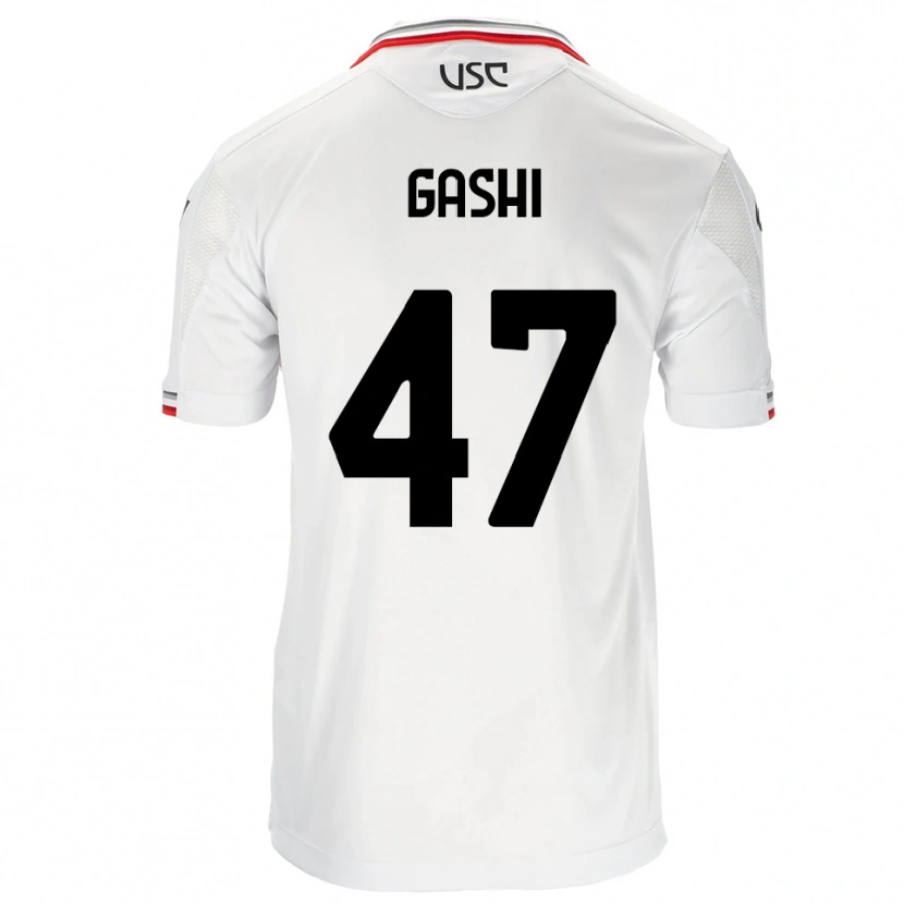 Danxen Kinder Eduart Gashi #47 Weiß Rot Auswärtstrikot Trikot 2025/26 T-Shirt Österreich
