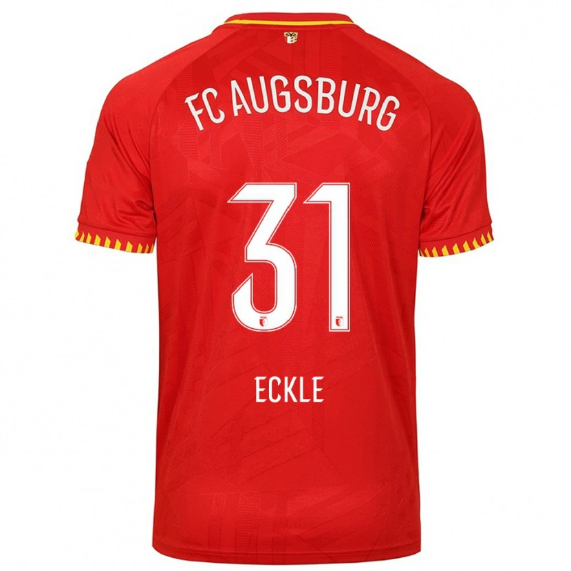 Danxen Kinder Philipp Eckle #31 Rot Gelb Auswärtstrikot Trikot 2025/26 T-Shirt Österreich