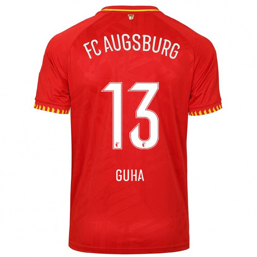 Danxen Kinder Felix Guha #13 Rot Gelb Auswärtstrikot Trikot 2025/26 T-Shirt Österreich
