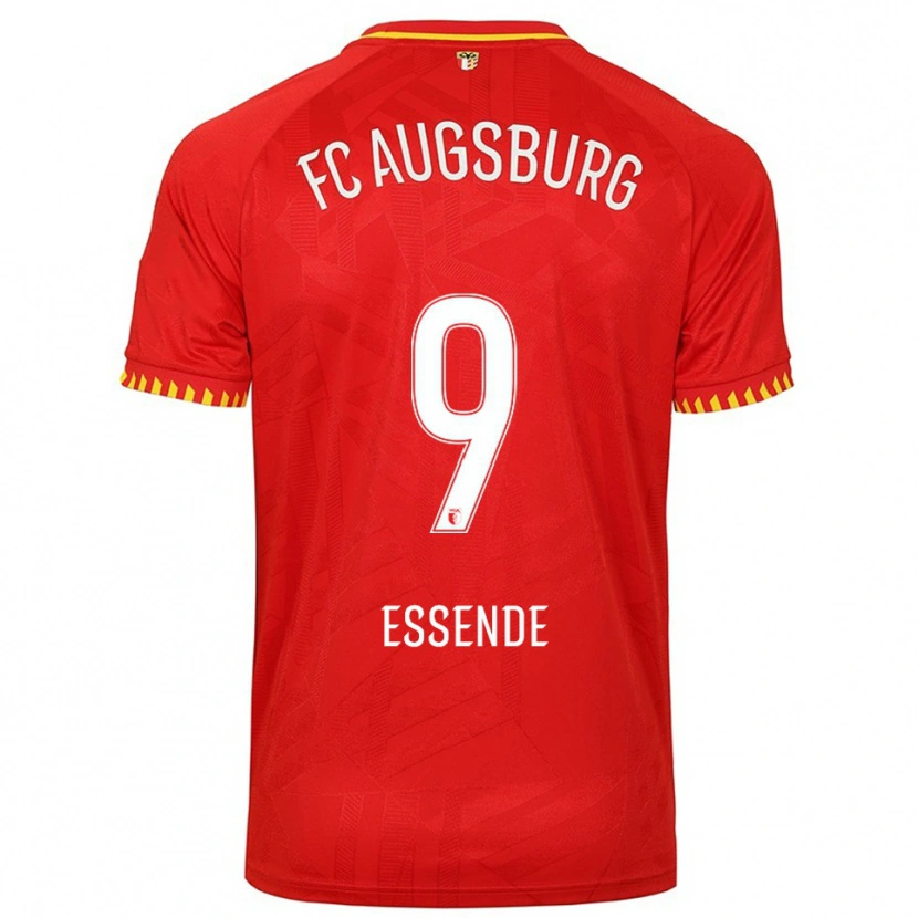 Danxen Kinder Samuel Essende #9 Rot Gelb Auswärtstrikot Trikot 2025/26 T-Shirt Österreich