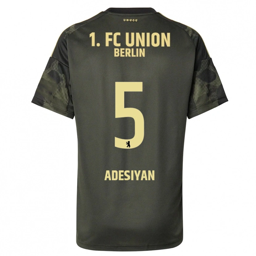 Danxen Kinder Olufemi Adesiyan #5 Dunkelgrün Schwarz Auswärtstrikot Trikot 2025/26 T-Shirt Österreich