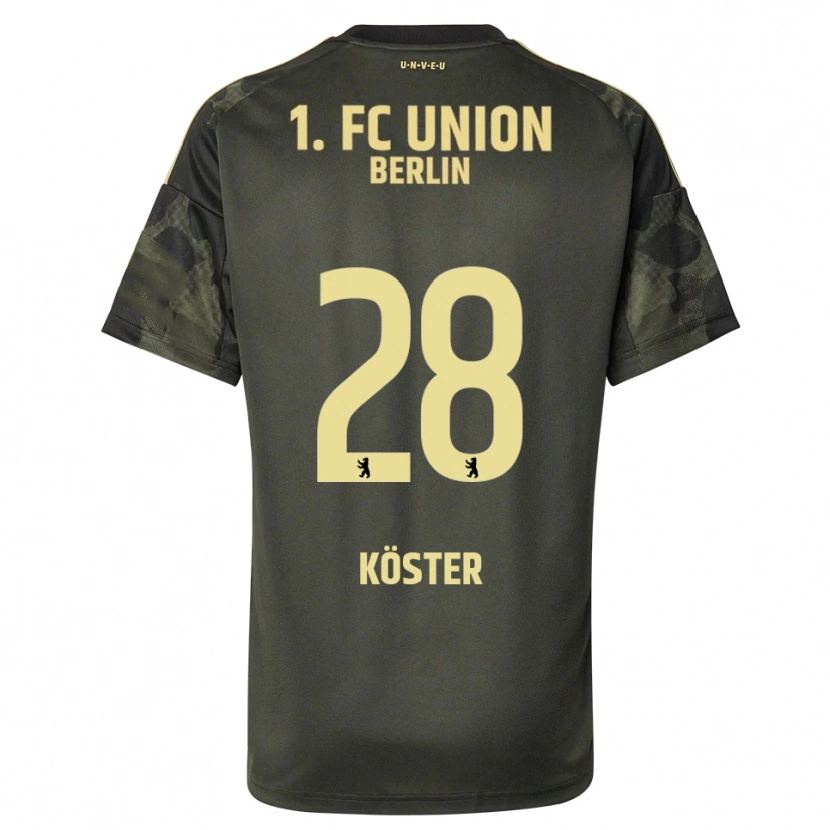 Danxen Kinder Leonie Köster #28 Dunkelgrün Schwarz Auswärtstrikot Trikot 2025/26 T-Shirt Österreich