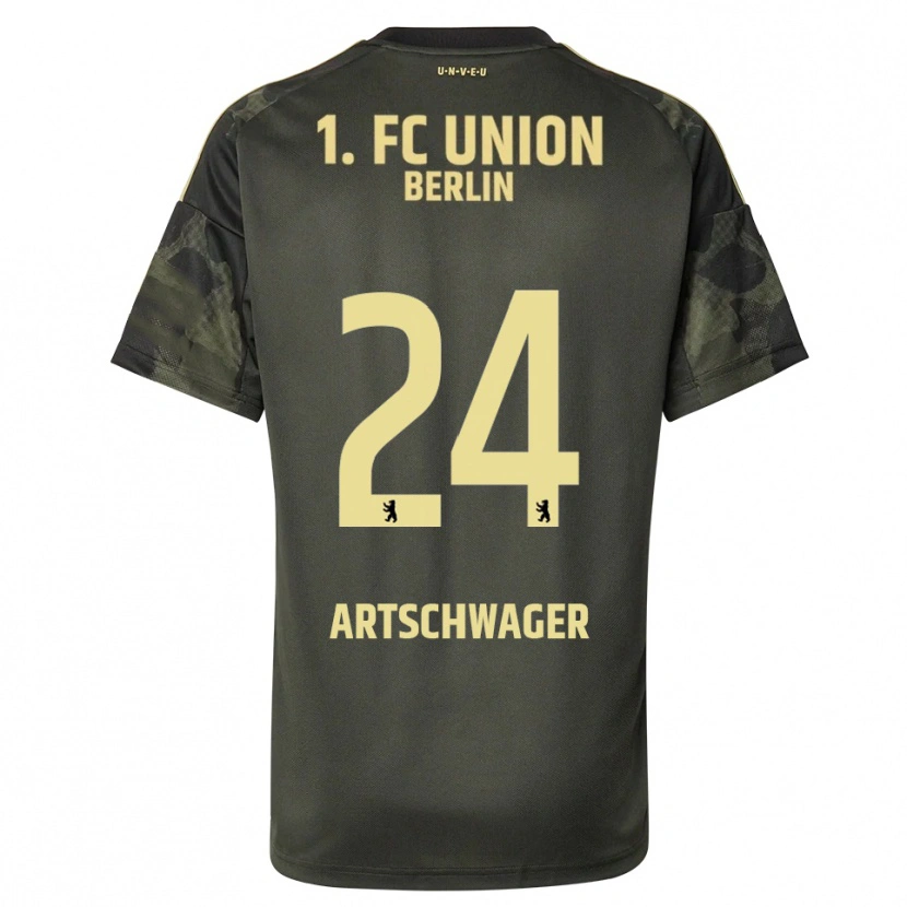Danxen Kinder Finn Artschwager #24 Dunkelgrün Schwarz Auswärtstrikot Trikot 2025/26 T-Shirt Österreich