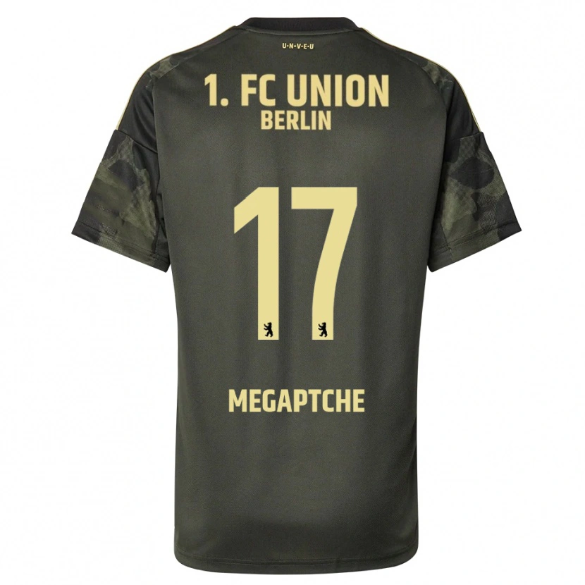 Danxen Kinder Yann Megaptche #17 Dunkelgrün Schwarz Auswärtstrikot Trikot 2025/26 T-Shirt Österreich