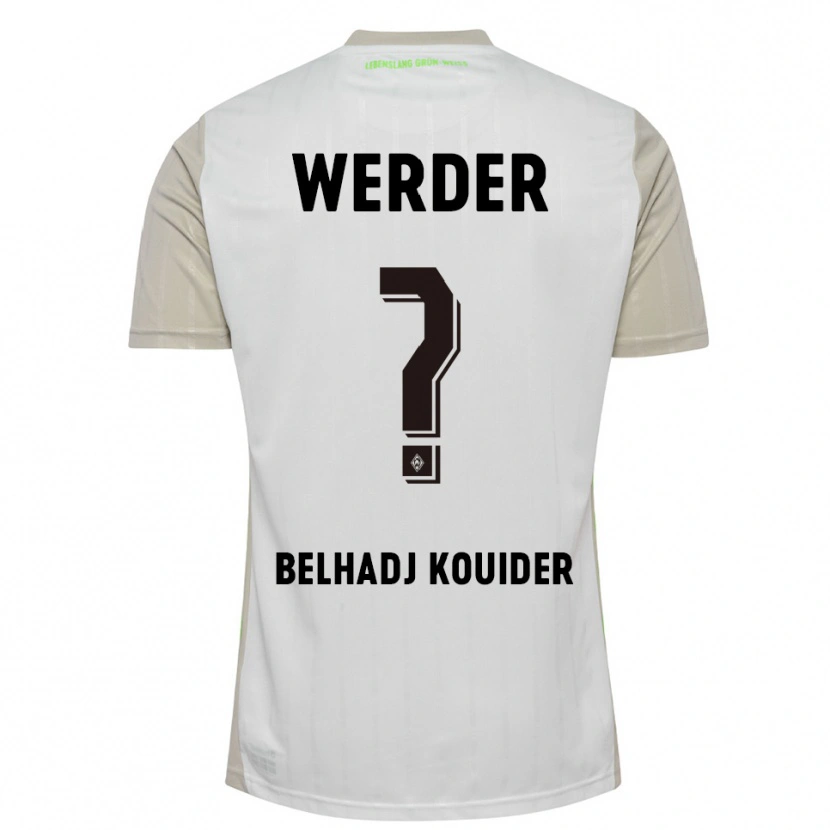 Danxen Kinder Mahfoud Belhadj Kouider #0 Weiß Schwarz Auswärtstrikot Trikot 2025/26 T-Shirt Österreich