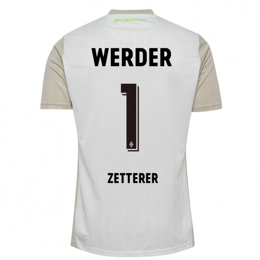 Danxen Kinder Michael Zetterer #1 Weiß Schwarz Auswärtstrikot Trikot 2025/26 T-Shirt Österreich