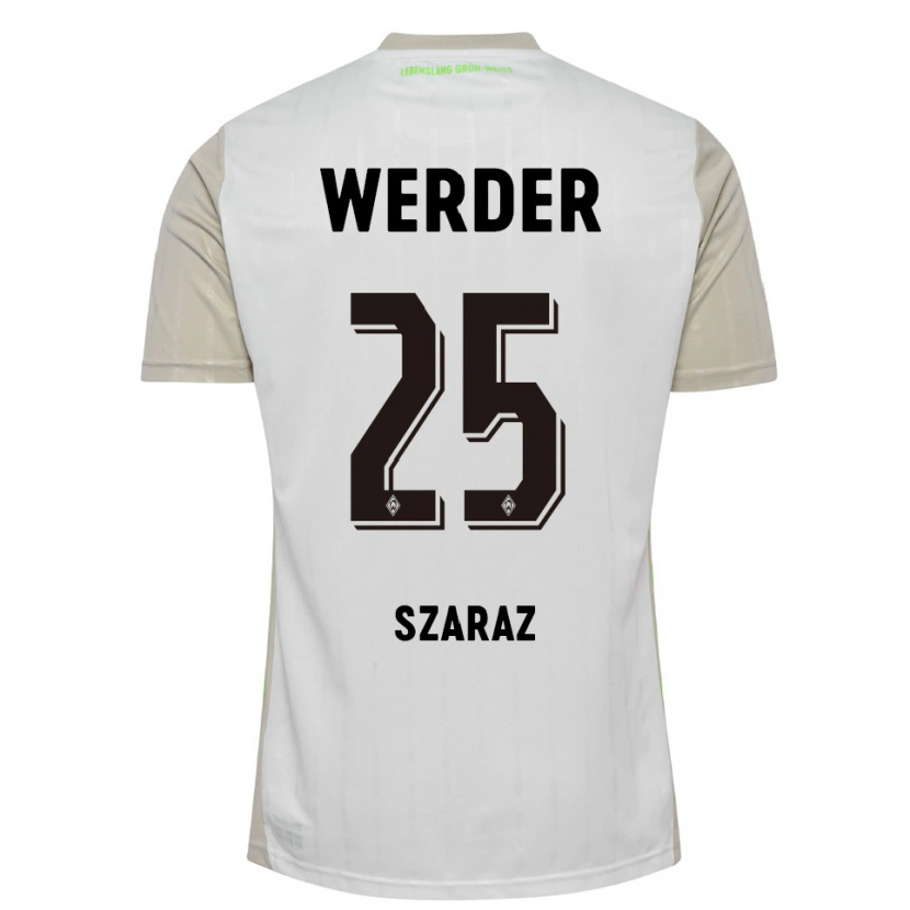 Danxen Kinder Lina Szaraz #25 Weiß Schwarz Auswärtstrikot Trikot 2025/26 T-Shirt Österreich