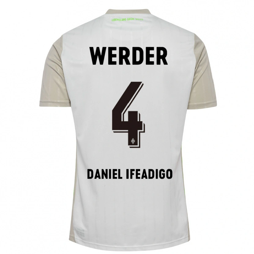 Danxen Kinder Kamsiyonna Daniel Ifeadigo #4 Weiß Schwarz Auswärtstrikot Trikot 2025/26 T-Shirt Österreich