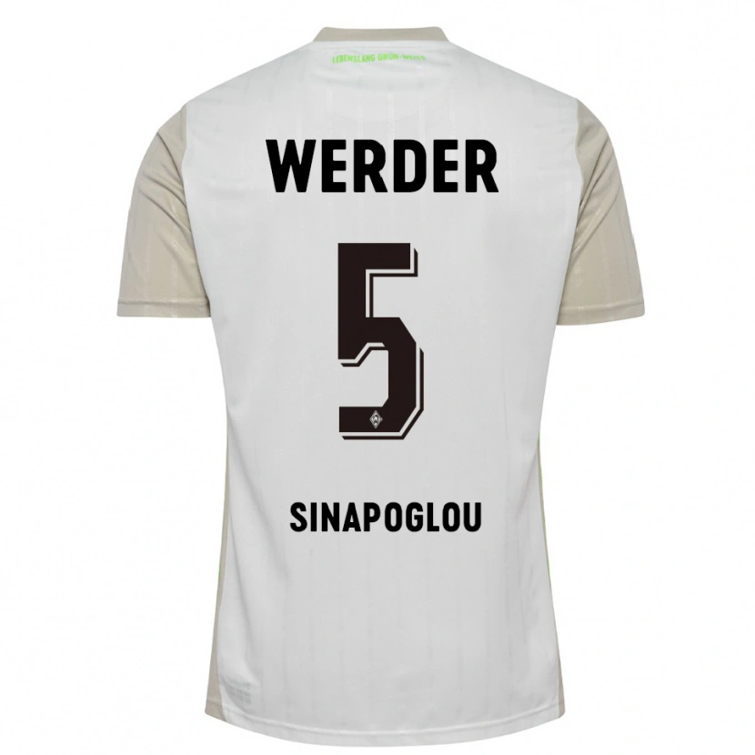 Danxen Kinder Oguzcan Sinapoglou #5 Weiß Schwarz Auswärtstrikot Trikot 2025/26 T-Shirt Österreich