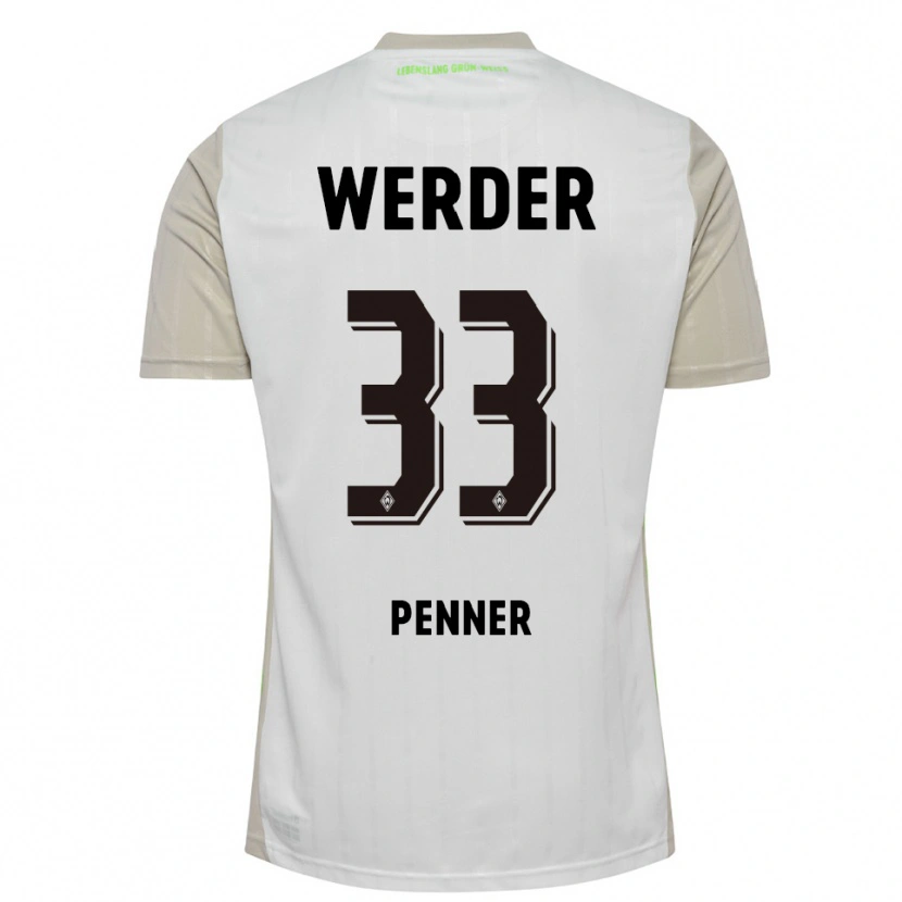 Danxen Kinder Maria Penner #33 Weiß Schwarz Auswärtstrikot Trikot 2025/26 T-Shirt Österreich