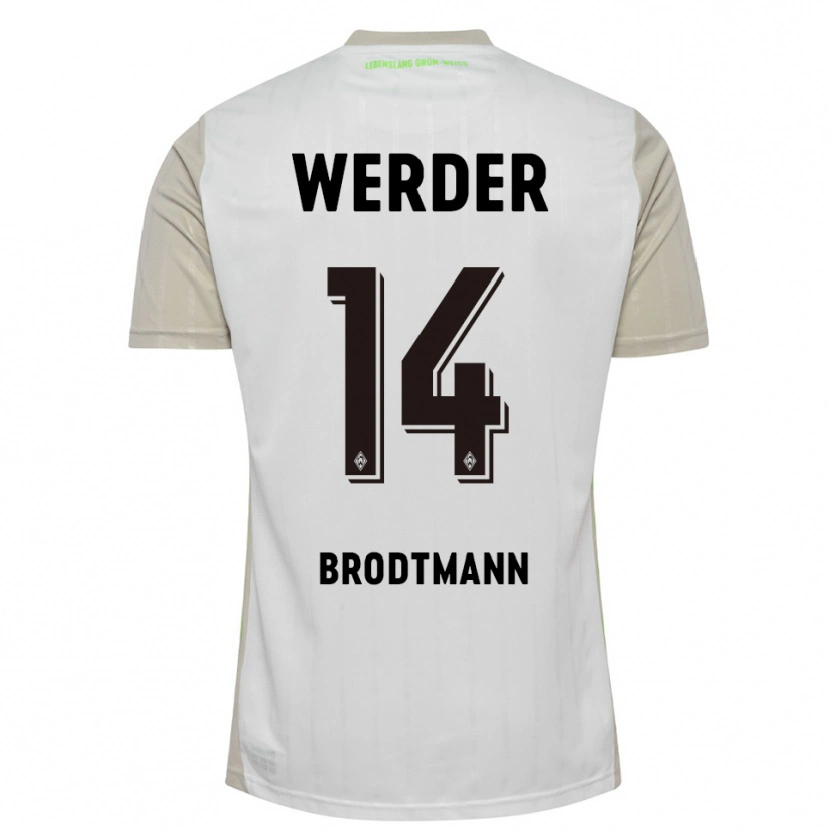 Danxen Kinder Linus Brodtmann #14 Weiß Schwarz Auswärtstrikot Trikot 2025/26 T-Shirt Österreich