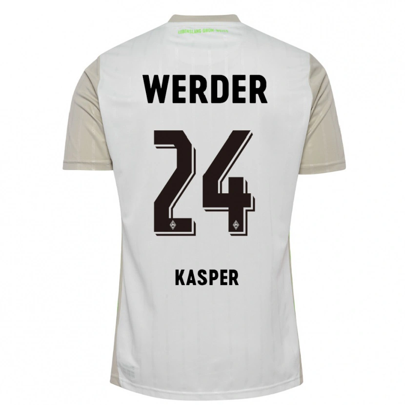 Danxen Kinder Dominik Kasper #24 Weiß Schwarz Auswärtstrikot Trikot 2025/26 T-Shirt Österreich