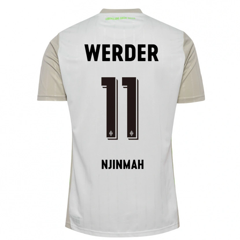 Danxen Kinder Justin Njinmah #11 Weiß Schwarz Auswärtstrikot Trikot 2025/26 T-Shirt Österreich