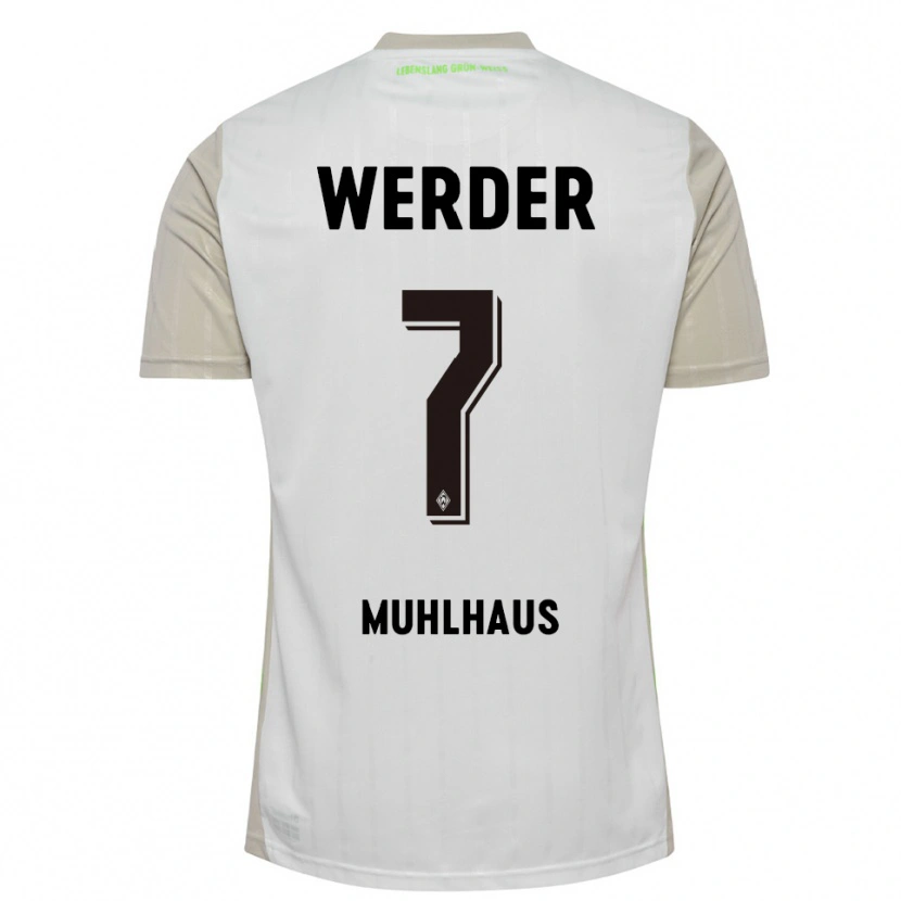 Danxen Kinder Larissa Mühlhaus #7 Weiß Schwarz Auswärtstrikot Trikot 2025/26 T-Shirt Österreich