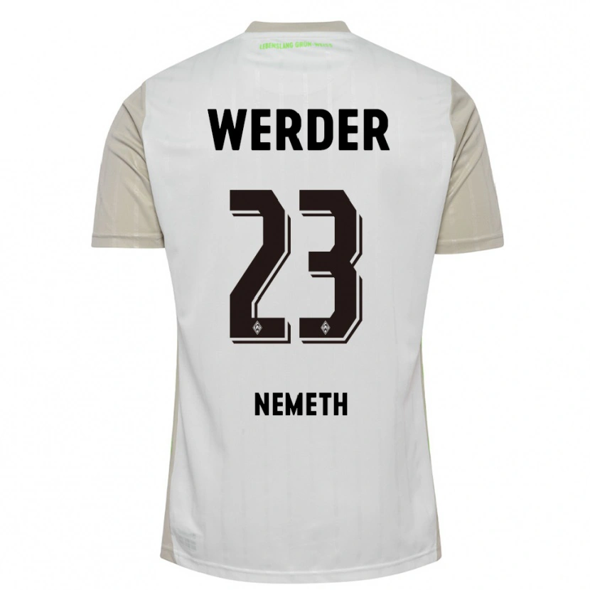 Danxen Kinder Hanna Nemeth #23 Weiß Schwarz Auswärtstrikot Trikot 2025/26 T-Shirt Österreich