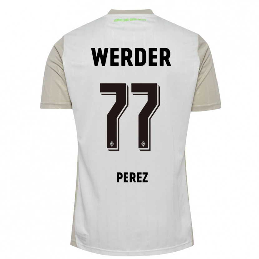 Danxen Kinder Catalina Pérez Jaramillo #77 Weiß Schwarz Auswärtstrikot Trikot 2025/26 T-Shirt Österreich