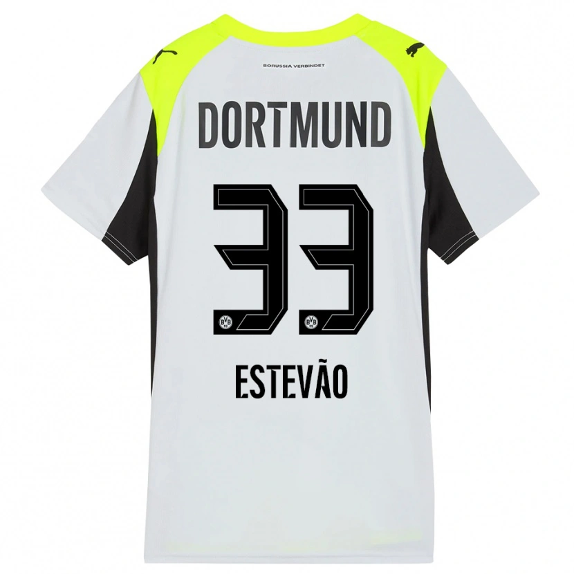 Danxen Kinder Tiago Estevão #33 Fluoreszierendes Gelb Auswärtstrikot Trikot 2025/26 T-Shirt Österreich