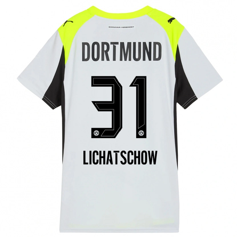 Danxen Kinder Deniese Lichatschow #31 Fluoreszierendes Gelb Auswärtstrikot Trikot 2025/26 T-Shirt Österreich