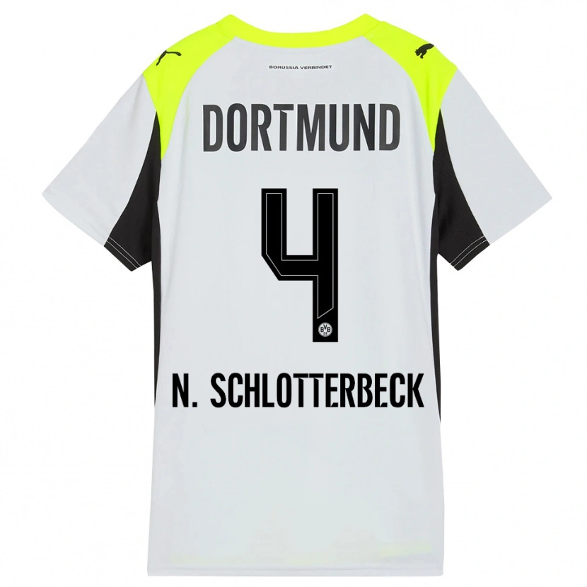 Danxen Kinder Nico Schlotterbeck #4 Fluoreszierendes Gelb Auswärtstrikot Trikot 2025/26 T-Shirt Österreich