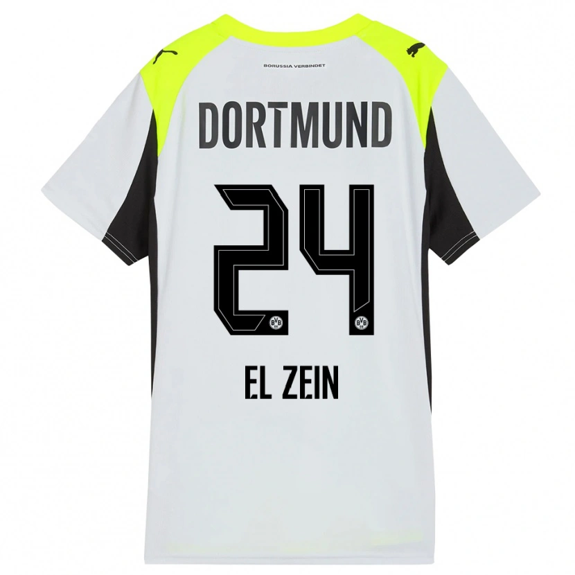 Danxen Kinder Abu-Bekir Omer El-Zein #24 Fluoreszierendes Gelb Auswärtstrikot Trikot 2025/26 T-Shirt Österreich