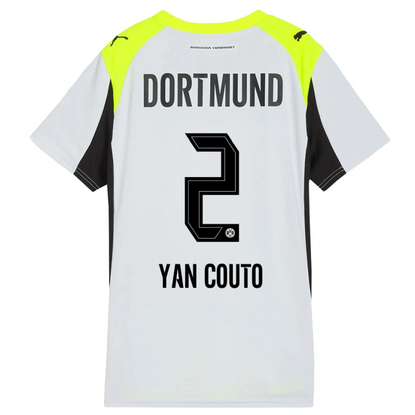 Danxen Kinder Yan Couto #2 Fluoreszierendes Gelb Auswärtstrikot Trikot 2025/26 T-Shirt Österreich