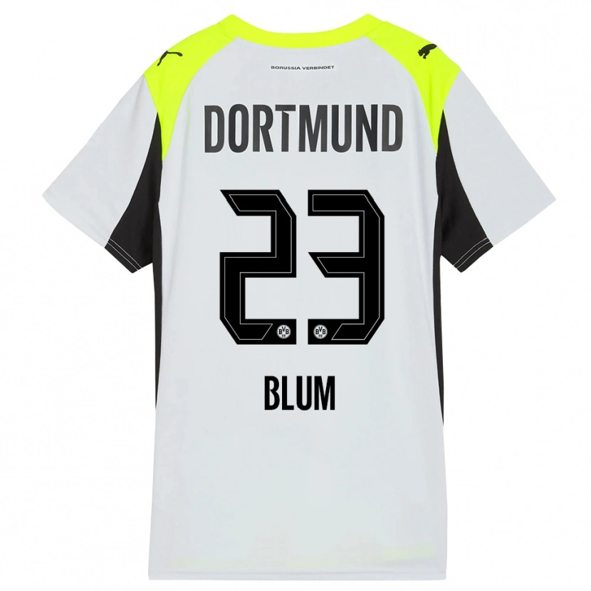 Danxen Kinder Caroline Blum #23 Fluoreszierendes Gelb Auswärtstrikot Trikot 2025/26 T-Shirt Österreich