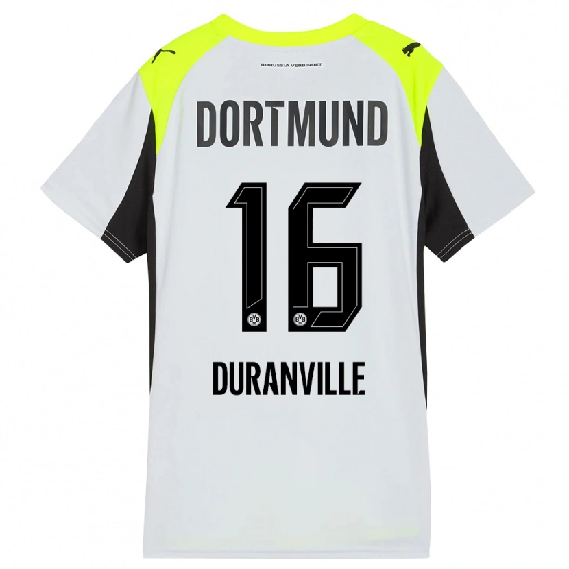 Danxen Kinder Julien Duranville #16 Fluoreszierendes Gelb Auswärtstrikot Trikot 2025/26 T-Shirt Österreich