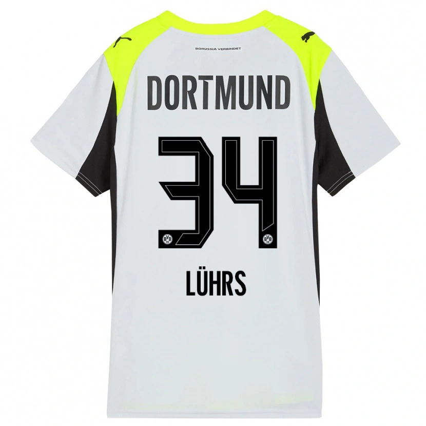 Danxen Kinder Yannik Lührs #34 Fluoreszierendes Gelb Auswärtstrikot Trikot 2025/26 T-Shirt Österreich
