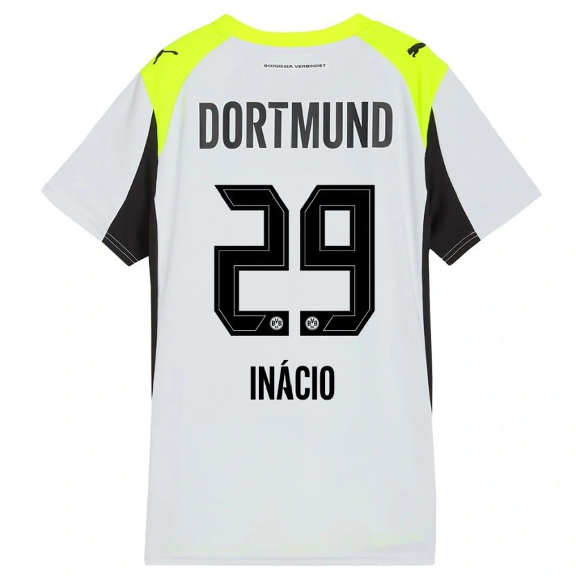 Danxen Kinder Samuele Inácio #29 Fluoreszierendes Gelb Auswärtstrikot Trikot 2025/26 T-Shirt Österreich