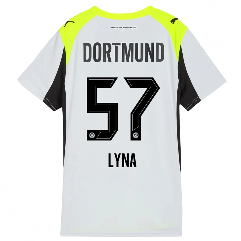 Danxen Kinder Schwarz Lyna #57 Fluoreszierendes Gelb Auswärtstrikot Trikot 2025/26 T-Shirt Österreich