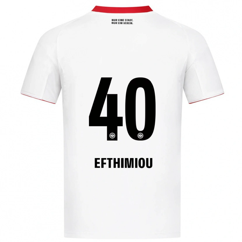 Danxen Kinder Sissis Efthimiou #40 Weiß Rot Auswärtstrikot Trikot 2025/26 T-Shirt Österreich