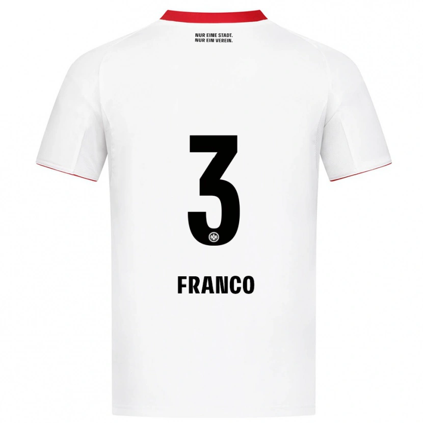 Danxen Kinder Giuseppe Franco #3 Weiß Rot Auswärtstrikot Trikot 2025/26 T-Shirt Österreich