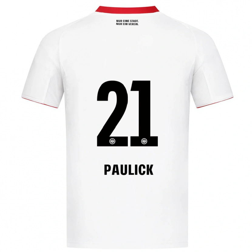 Danxen Kinder Lea Paulick #21 Weiß Rot Auswärtstrikot Trikot 2025/26 T-Shirt Österreich